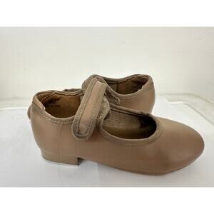 Pre-Owned Tap Shoes Danshuz 534 Girl's 9M Tan Mary Jane Easy Strap